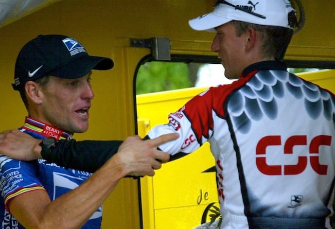Lance Armstrong and Tyler Hamilton